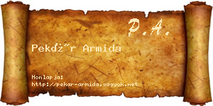 Pekár Armida névjegykártya